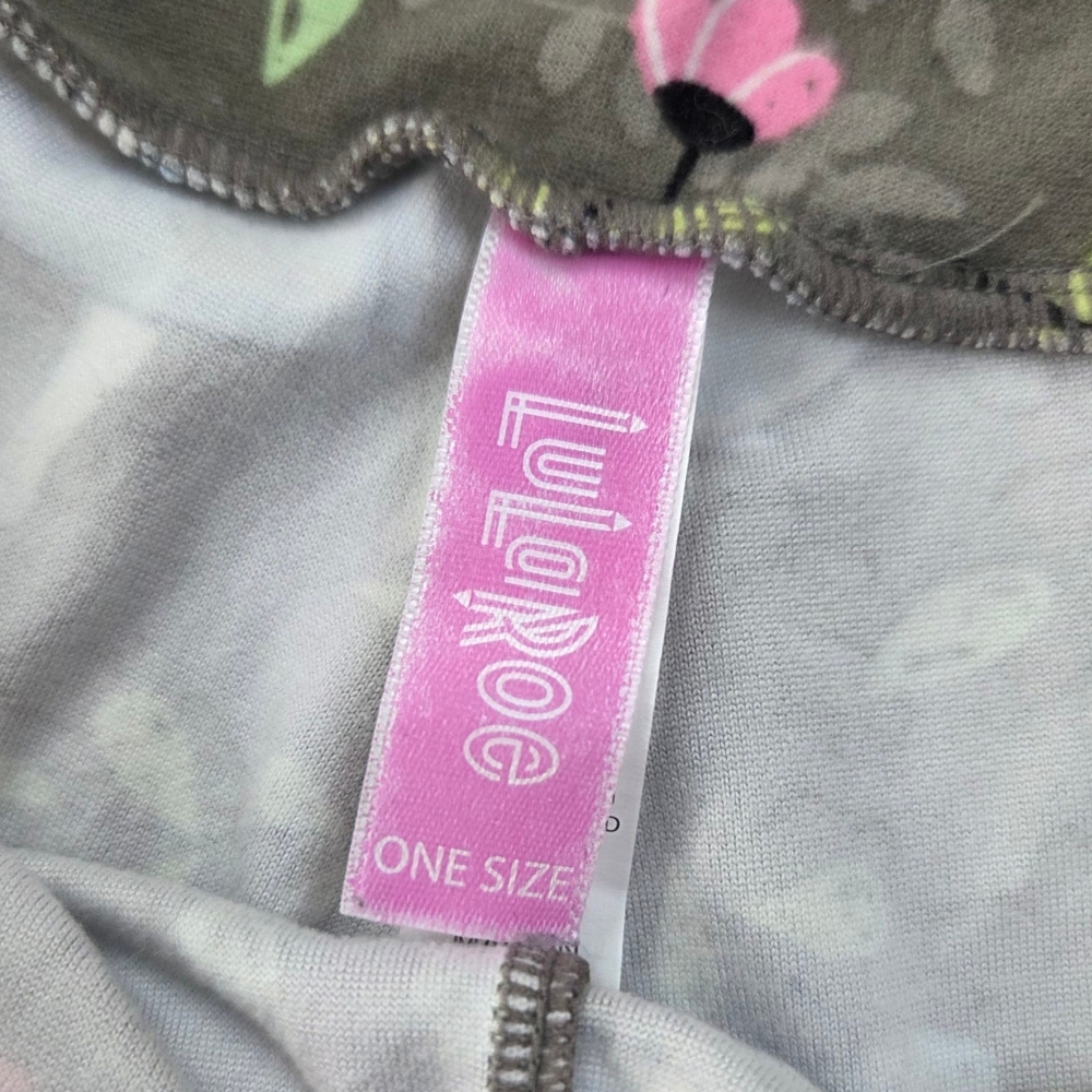 Lularoe Alice In Wonderland Disney Leggings Womens One Size Gray Blue - Picture 8 of 10
